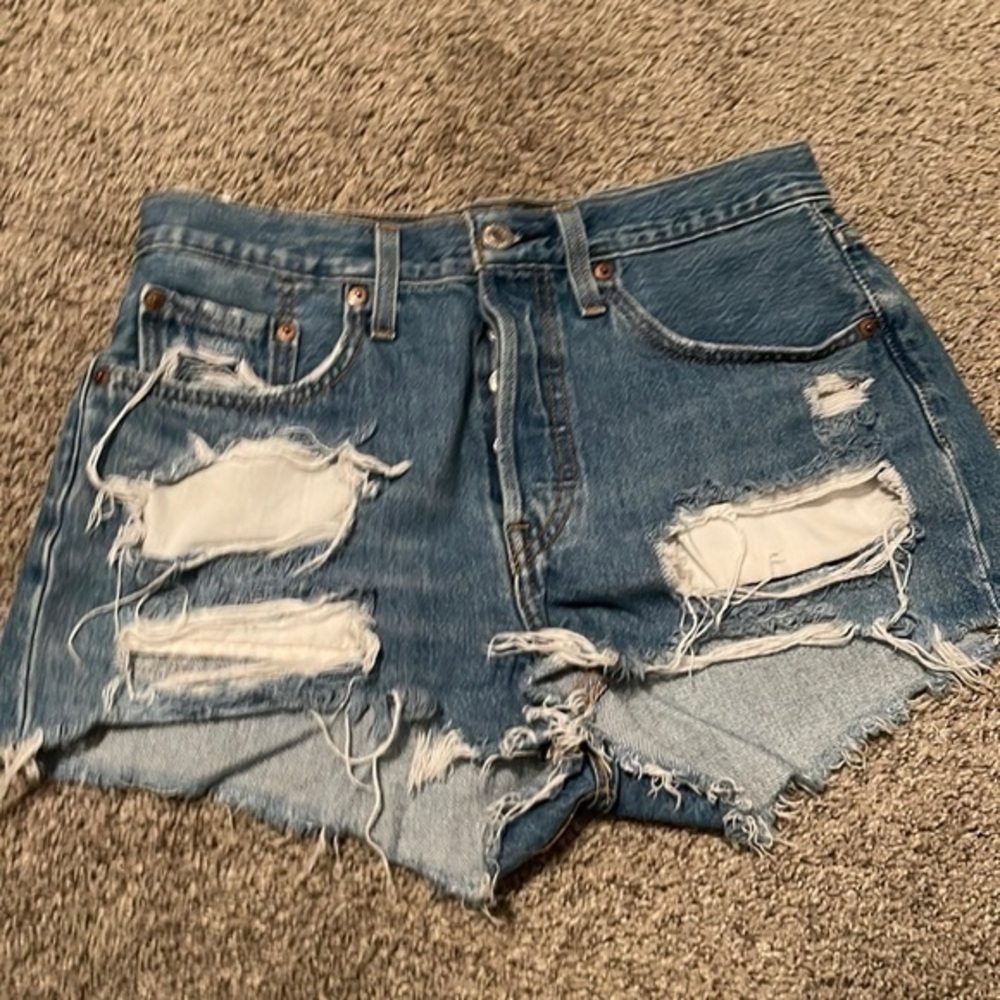 Revolve Levi’s 501 button fly cut off shorts